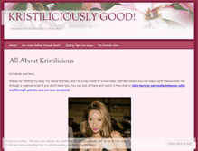Tablet Screenshot of kristilicious.wordpress.com