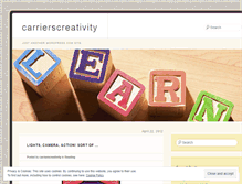 Tablet Screenshot of carrierscreativity.wordpress.com