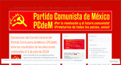 Desktop Screenshot of partidocomunistademexico.wordpress.com