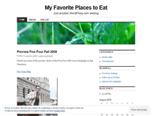 Tablet Screenshot of myfavoriteplacestoeat.wordpress.com