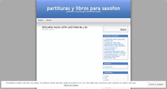 Desktop Screenshot of partiturasdesaxofon.wordpress.com