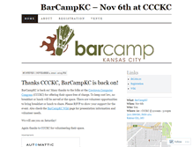 Tablet Screenshot of barcampkc.wordpress.com