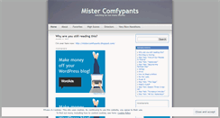 Desktop Screenshot of mistercomfypants.wordpress.com
