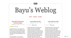 Desktop Screenshot of bayulog.wordpress.com