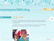 Tablet Screenshot of mommysms1968.wordpress.com