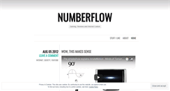 Desktop Screenshot of numberflow.wordpress.com