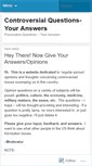 Mobile Screenshot of controversialquestions.wordpress.com