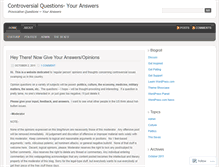 Tablet Screenshot of controversialquestions.wordpress.com