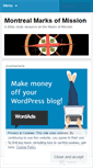 Mobile Screenshot of montrealmarksofmission.wordpress.com