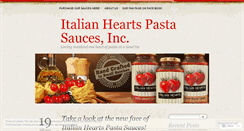 Desktop Screenshot of italianheartspastasauces.wordpress.com