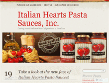 Tablet Screenshot of italianheartspastasauces.wordpress.com