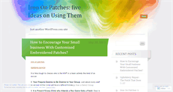 Desktop Screenshot of irononpatches33.wordpress.com