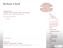 Tablet Screenshot of heshamsyed.wordpress.com