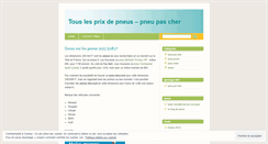 Desktop Screenshot of prix2pneus.wordpress.com