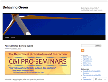 Tablet Screenshot of behavinggreen.wordpress.com