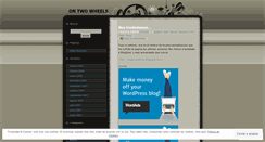 Desktop Screenshot of ontwowheels.wordpress.com