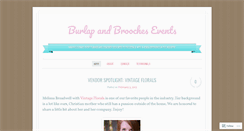 Desktop Screenshot of burlapandbrooches.wordpress.com