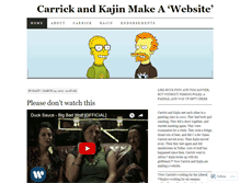 Tablet Screenshot of carrickandkajinmakeawebsite.wordpress.com