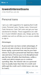 Mobile Screenshot of lowestinterestloans.wordpress.com