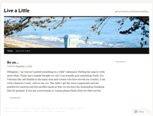 Tablet Screenshot of livealittle.wordpress.com