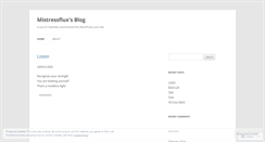 Desktop Screenshot of mistressflux.wordpress.com