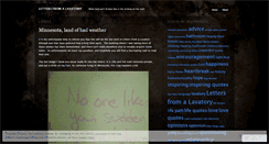 Desktop Screenshot of lettersfromalavatory.wordpress.com