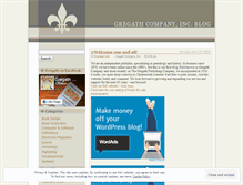 Tablet Screenshot of gregathcompany.wordpress.com