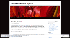 Desktop Screenshot of jumbledcontentsofmyhead.wordpress.com