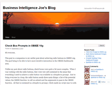 Tablet Screenshot of businessintelligencejoe.wordpress.com