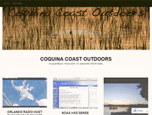 Tablet Screenshot of coquinacoastoutdoors.wordpress.com
