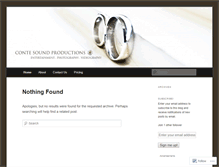 Tablet Screenshot of contesoundproductions.wordpress.com