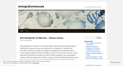 Desktop Screenshot of immigrationsissues.wordpress.com