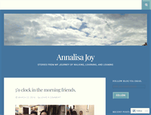 Tablet Screenshot of annalisajoy.wordpress.com