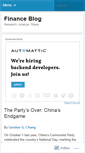 Mobile Screenshot of bankonfinance.wordpress.com