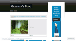 Desktop Screenshot of greshan.wordpress.com