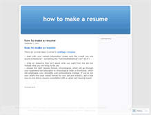Tablet Screenshot of makearesume1.wordpress.com