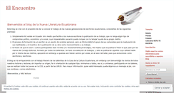 Desktop Screenshot of nuevaliteraturaecuatoriana.wordpress.com