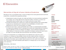 Tablet Screenshot of nuevaliteraturaecuatoriana.wordpress.com