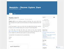 Tablet Screenshot of beanpicks.wordpress.com