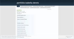 Desktop Screenshot of izabelladennisportfolio.wordpress.com
