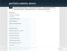 Tablet Screenshot of izabelladennisportfolio.wordpress.com