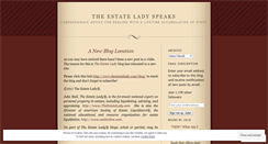 Desktop Screenshot of estatelady.wordpress.com
