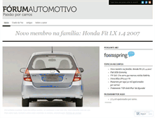 Tablet Screenshot of forumautomotivo.wordpress.com