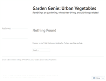 Tablet Screenshot of gardengenie.wordpress.com