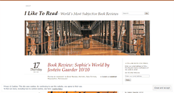 Desktop Screenshot of liketoread.wordpress.com