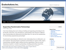 Tablet Screenshot of evalsolutions.wordpress.com