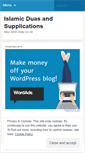 Mobile Screenshot of islamicduasandsupplications.wordpress.com