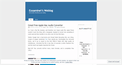 Desktop Screenshot of exxamine.wordpress.com