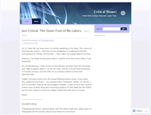 Tablet Screenshot of criticalblows.wordpress.com