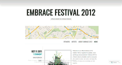 Desktop Screenshot of embracefestival.wordpress.com